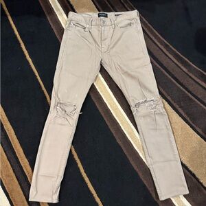 Pacsun Men's Tan Distressed Jeans